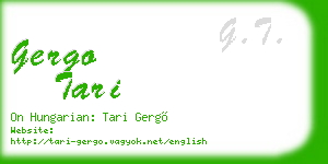 gergo tari business card