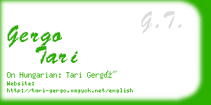gergo tari business card